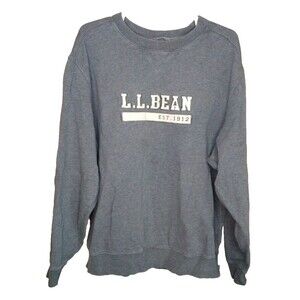 VTG 90's L.L.Bean  1912 Embroidered Crewneck Sweatshirt Men's Size L Grey